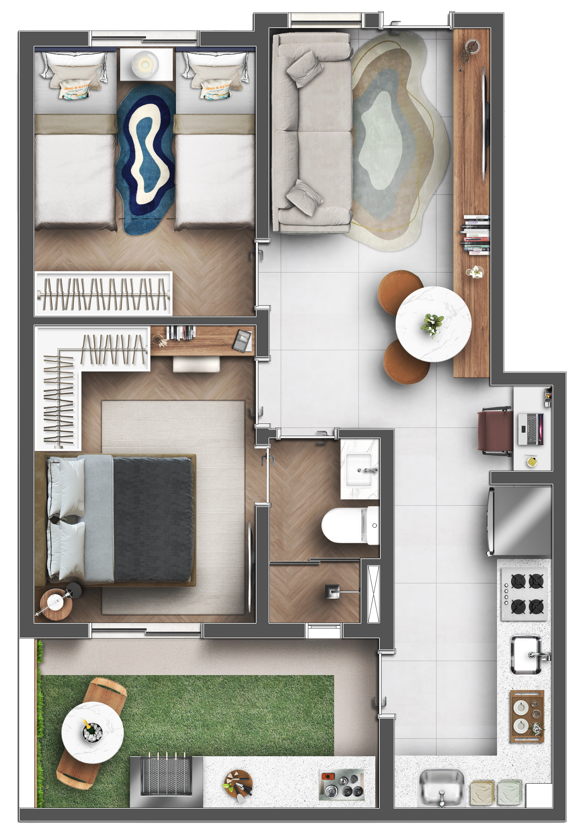 49,78M² COM SUÍTE CANADENSE